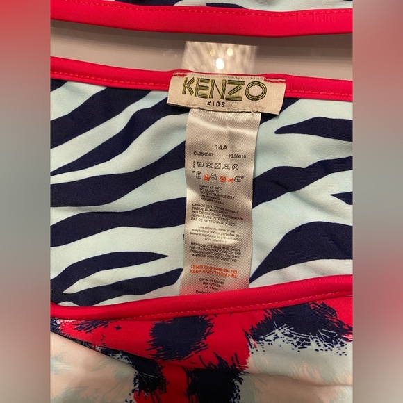 Kenzo Vibrant Red and Blue Bikini set NWOT - Picture 6 of 6
